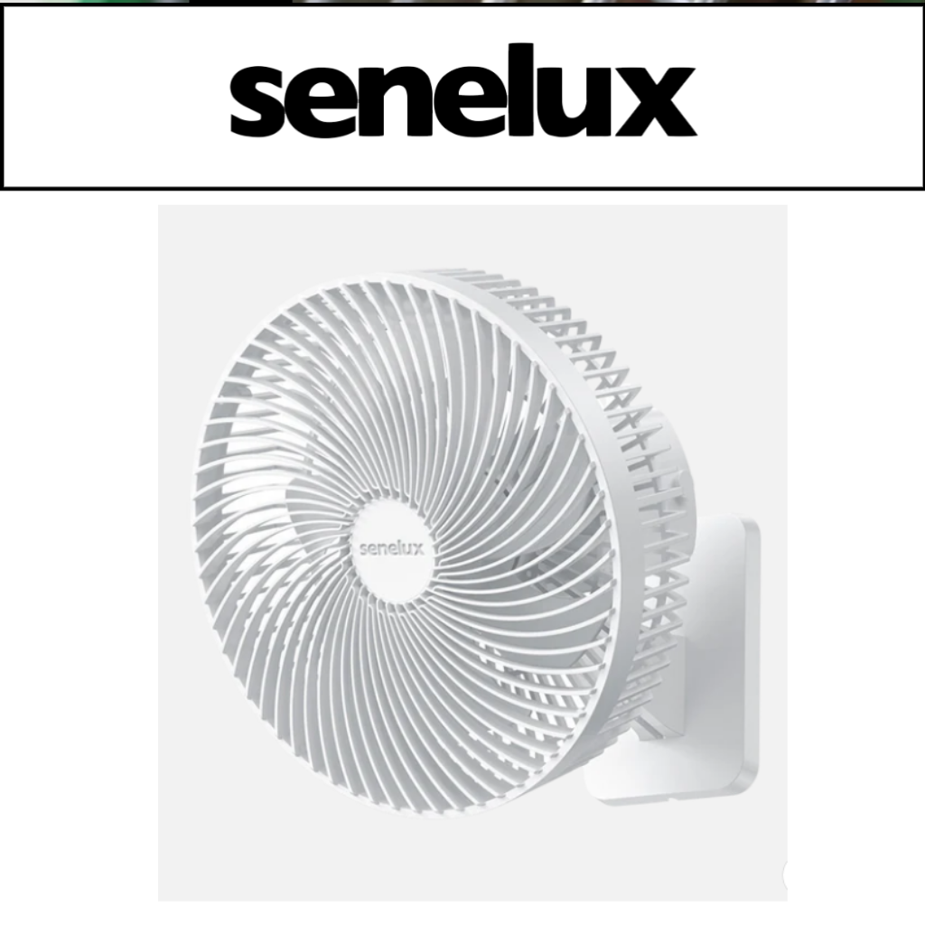 Senelux 10-Inch Oscillating Wall Mounted Fan – Remote Control, 4