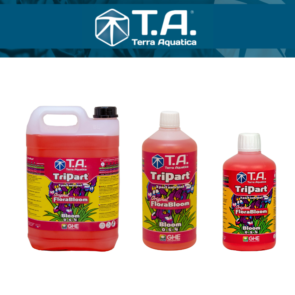 GHE Terra Aquatica TriPart - Fertilizzante Completo Per Piante, 3 Bottiglie Da 1 Litro (Micro, Grow, Bloom)