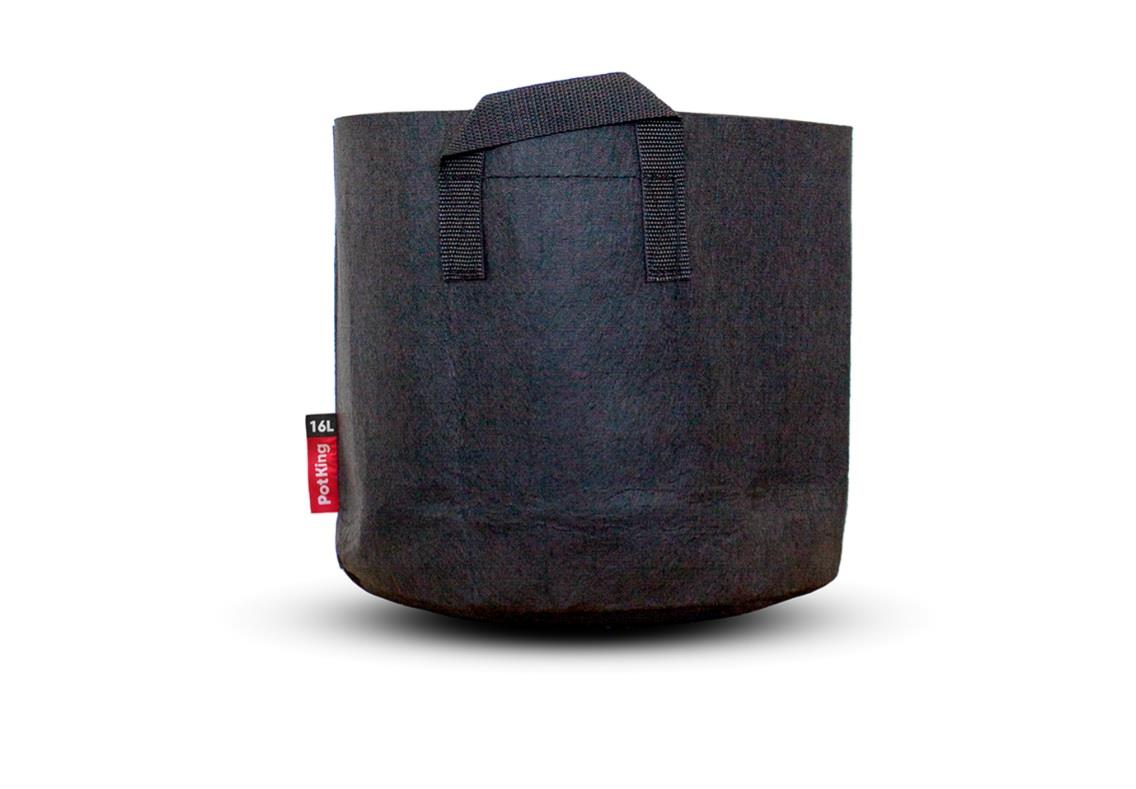 PotKing Round Black Fabric Pot