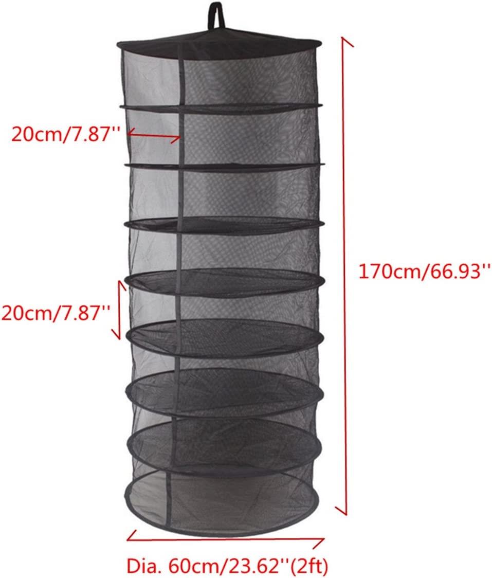 Senua 8-Tier Hanging Drying Net Rack – Efficient Herb & Flower Dryer