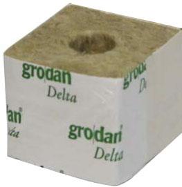 Grodan Delta Blocks - 75mm x 75 x 65 (3") Small Hole