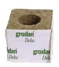 Grodan Delta Blocks - 75mm x 75 x 65 (3") Small Hole