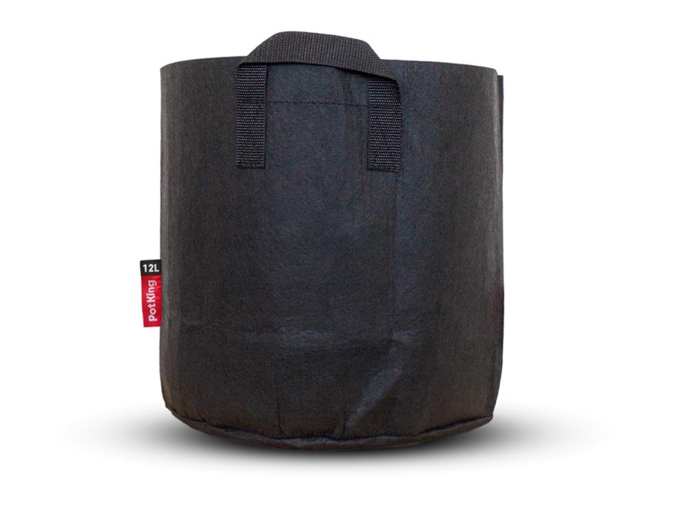 PotKing Round Black Fabric Pot