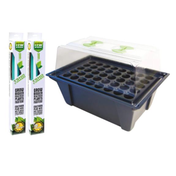 Aeroponic Propagator with 2 T5 Lights