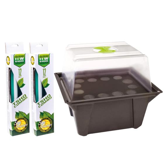 Aeroponic Propagator with 2 T5 Lights