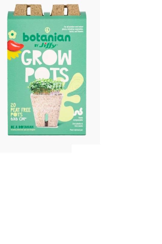 Botanian- grow pots 6x6cm peat free pots square 20 pack