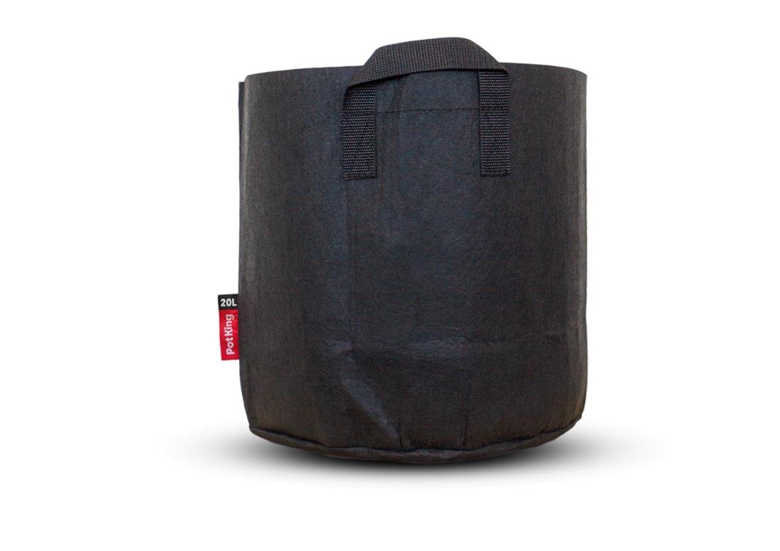 PotKing Round Black Fabric Pot