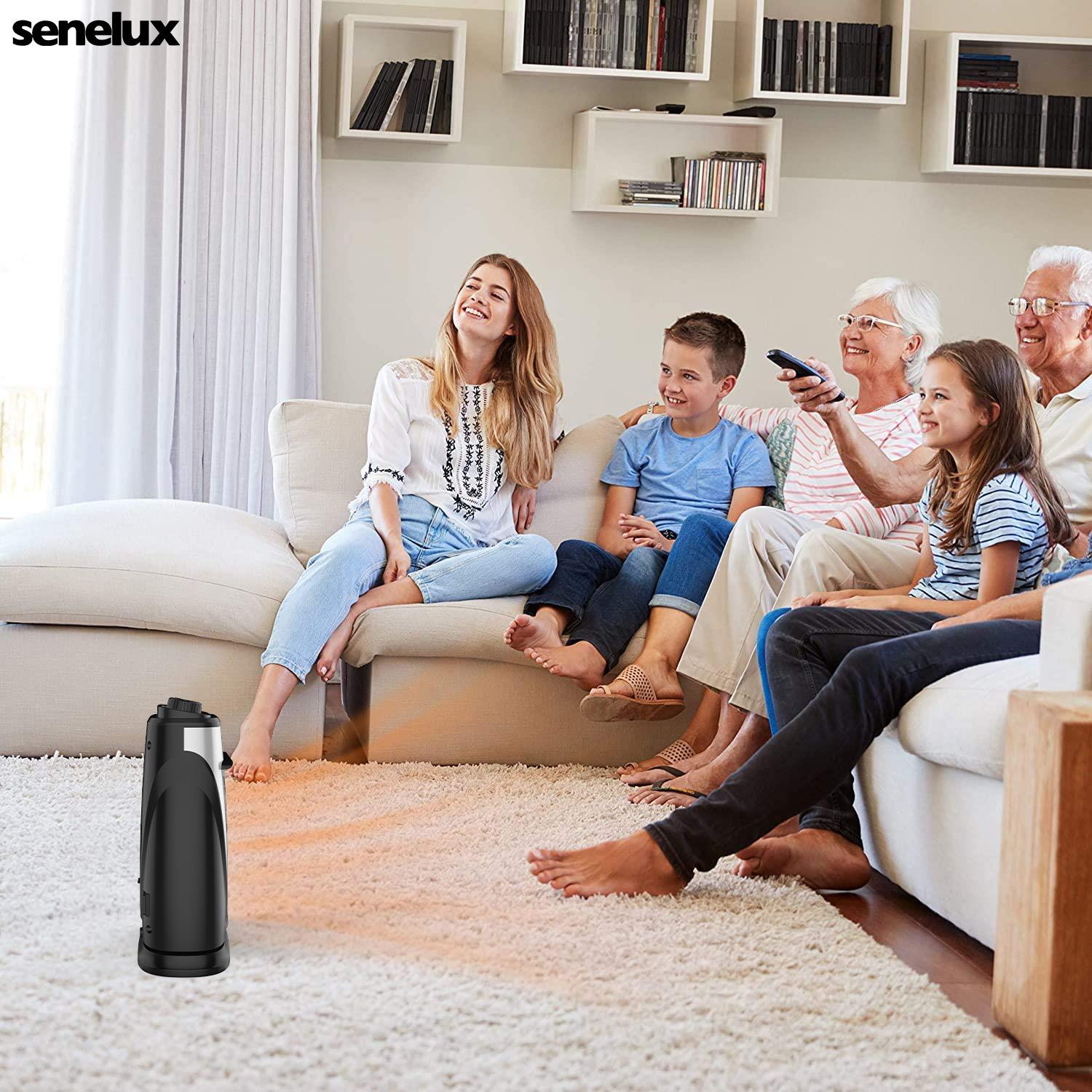 Senelux 1500W PTC Ceramic Portable Mini Heater with Adjustable Thermostat – Compact & Efficient Heating