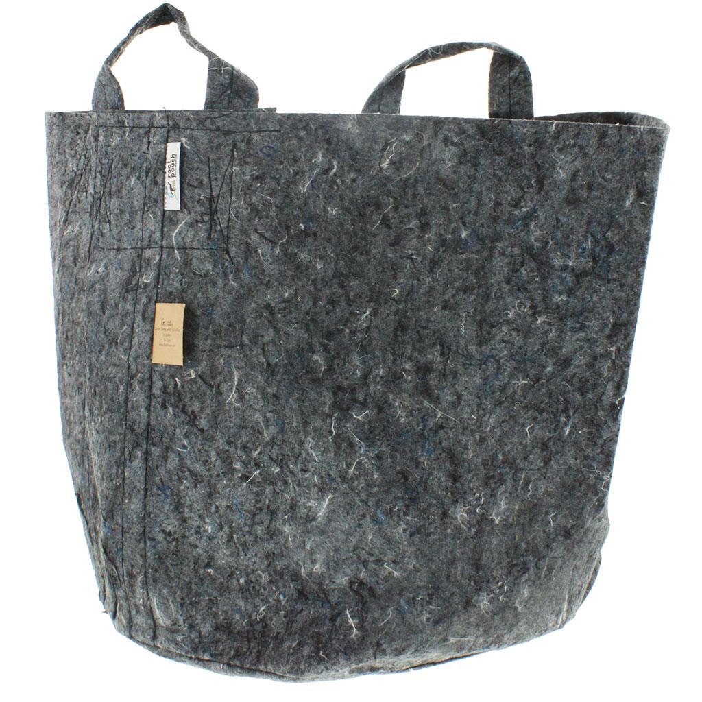 Root Pouch Grey Fabric Pots with Handles