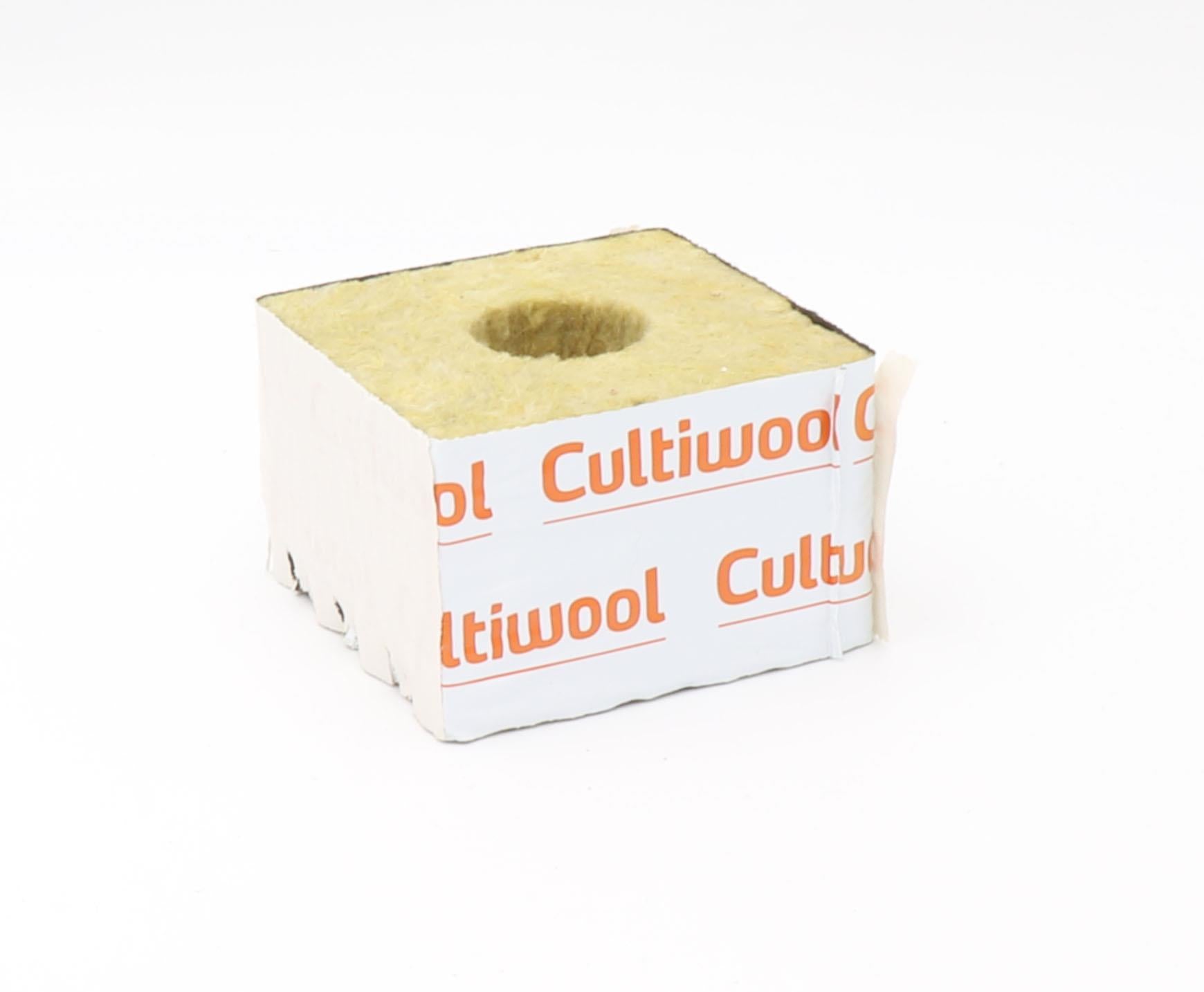 Cultiwool 100mm (4") Cubes - Small Hole (28/35) 100mm x 100mm x 65mm