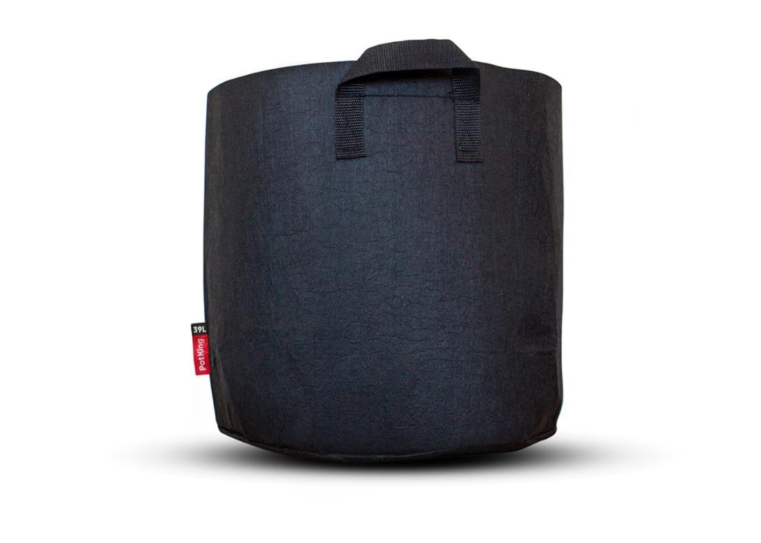 PotKing Round Black Fabric Pot