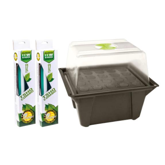 Aeroponic Propagator with 2 T5 Lights