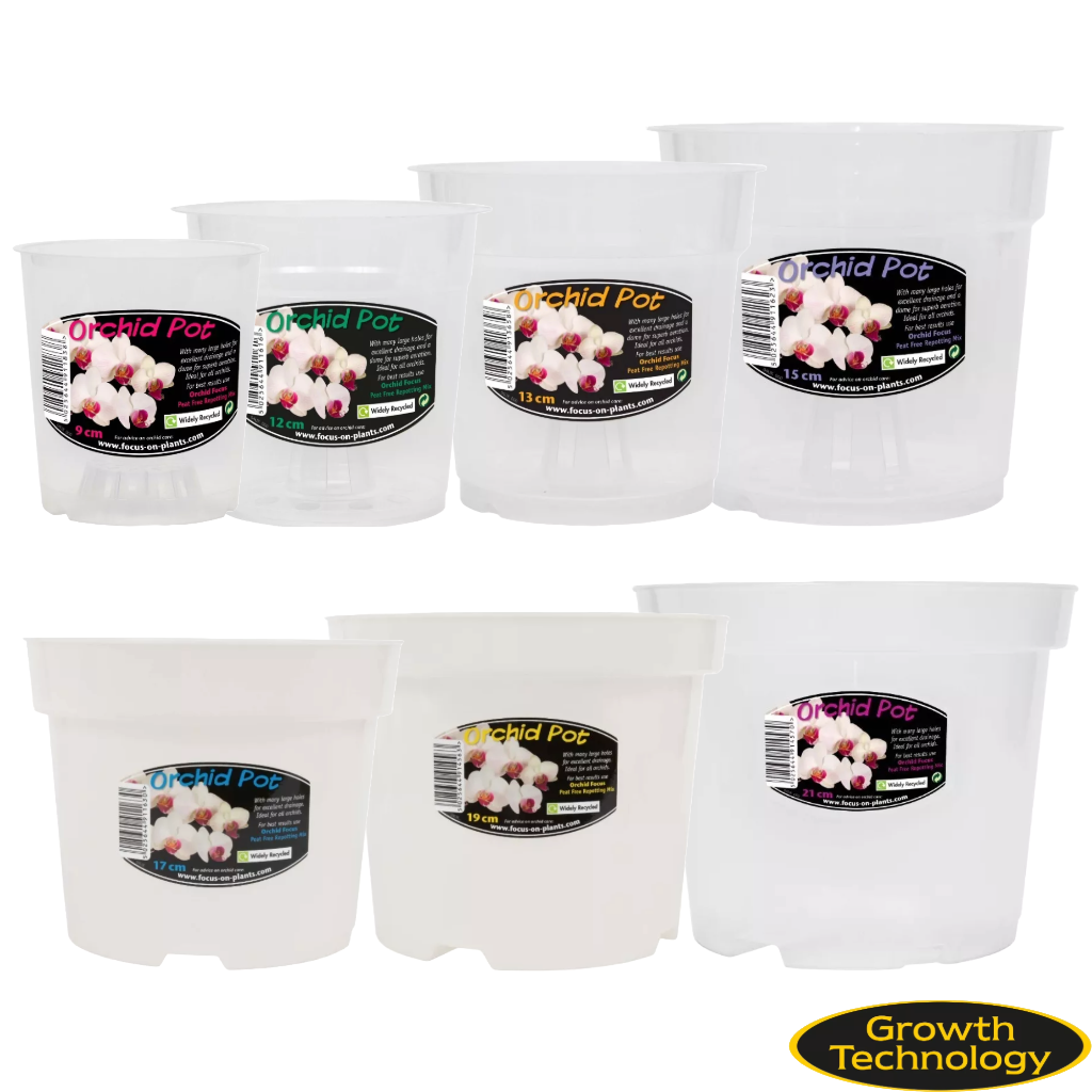 Growth Technology Clear Orchid Pot Full Size Range (MAIN)