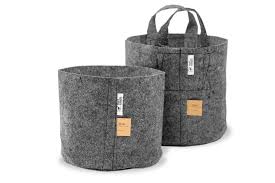 Root Pouch Grey Fabric Pots