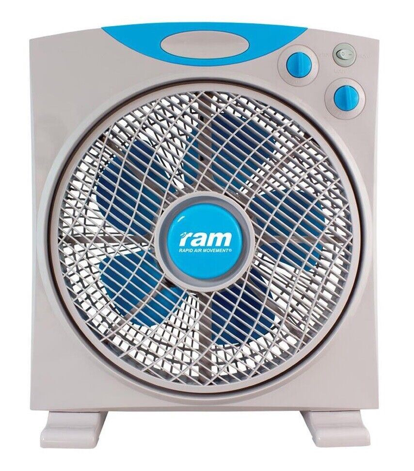 RAM 12" 300mm 3 Speed Oscillating Eco Box Fan