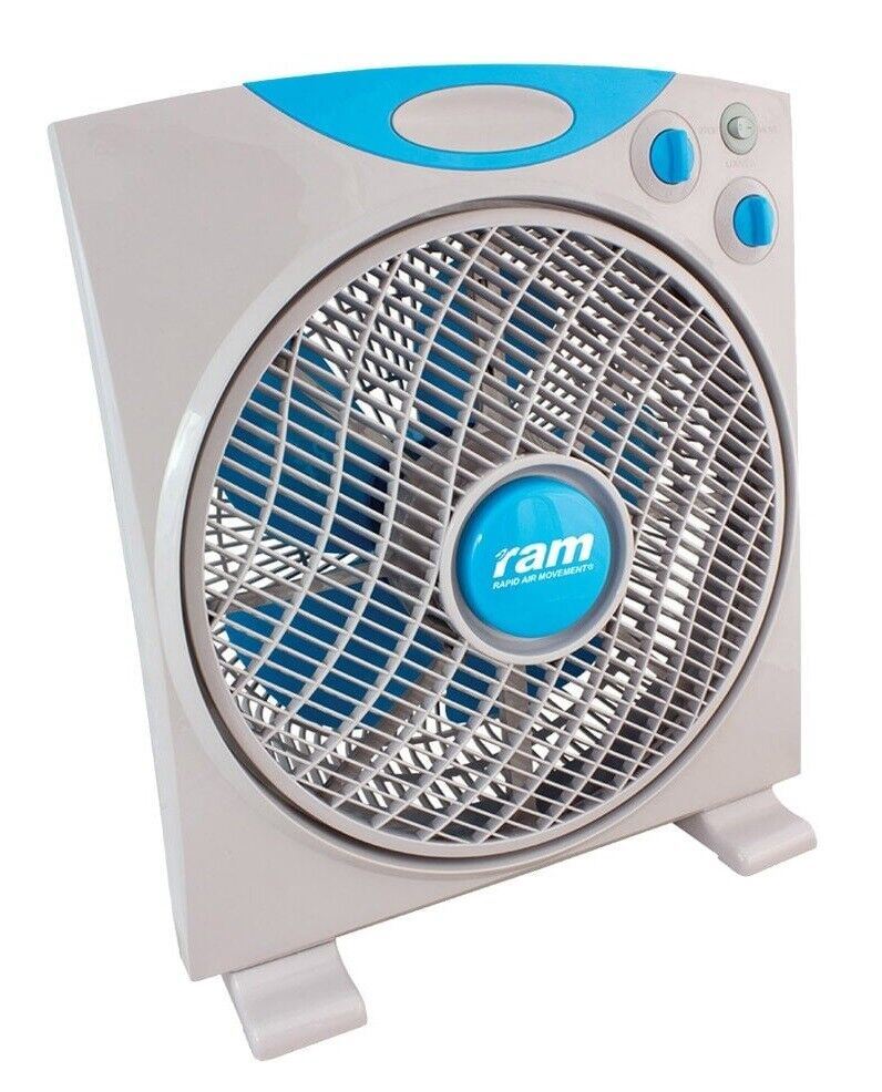 RAM 12" 300mm 3 Speed Oscillating Eco Box Fan