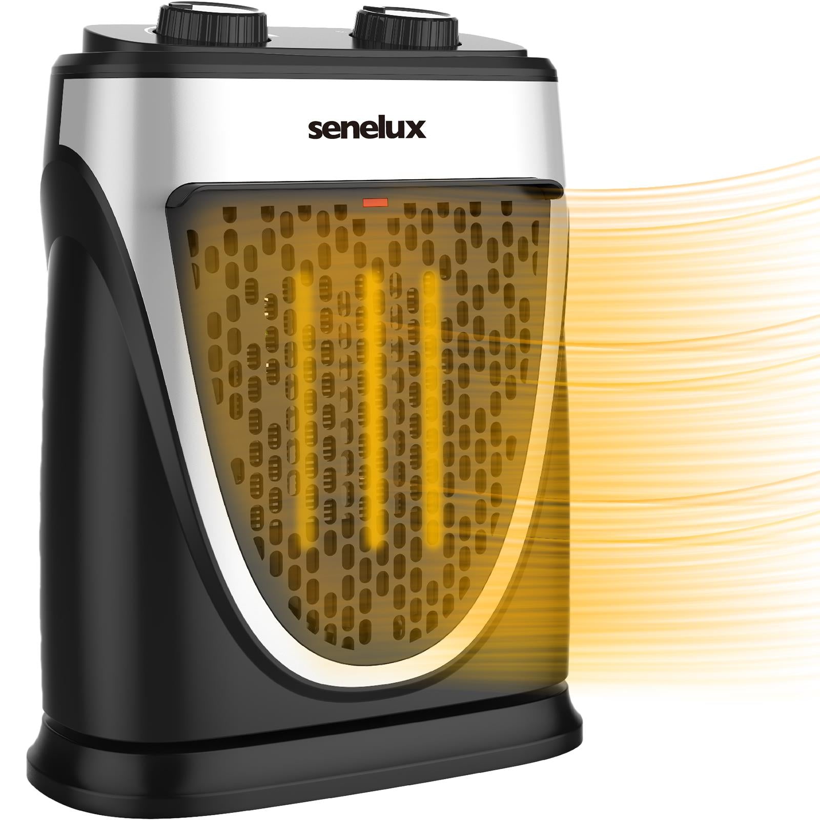 Senelux 1500W PTC Ceramic Portable Mini Heater with Adjustable Thermostat – Compact & Efficient Heating