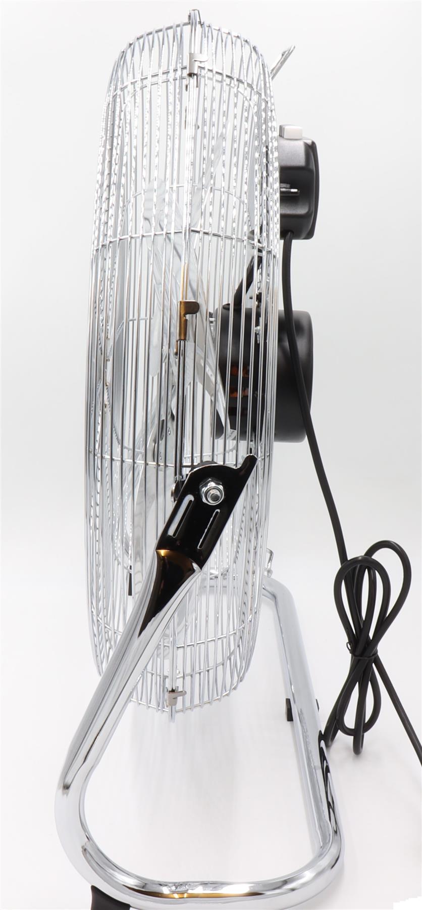 Senelux 20" (50cm) Metal Chrome Floor Stand Fan
