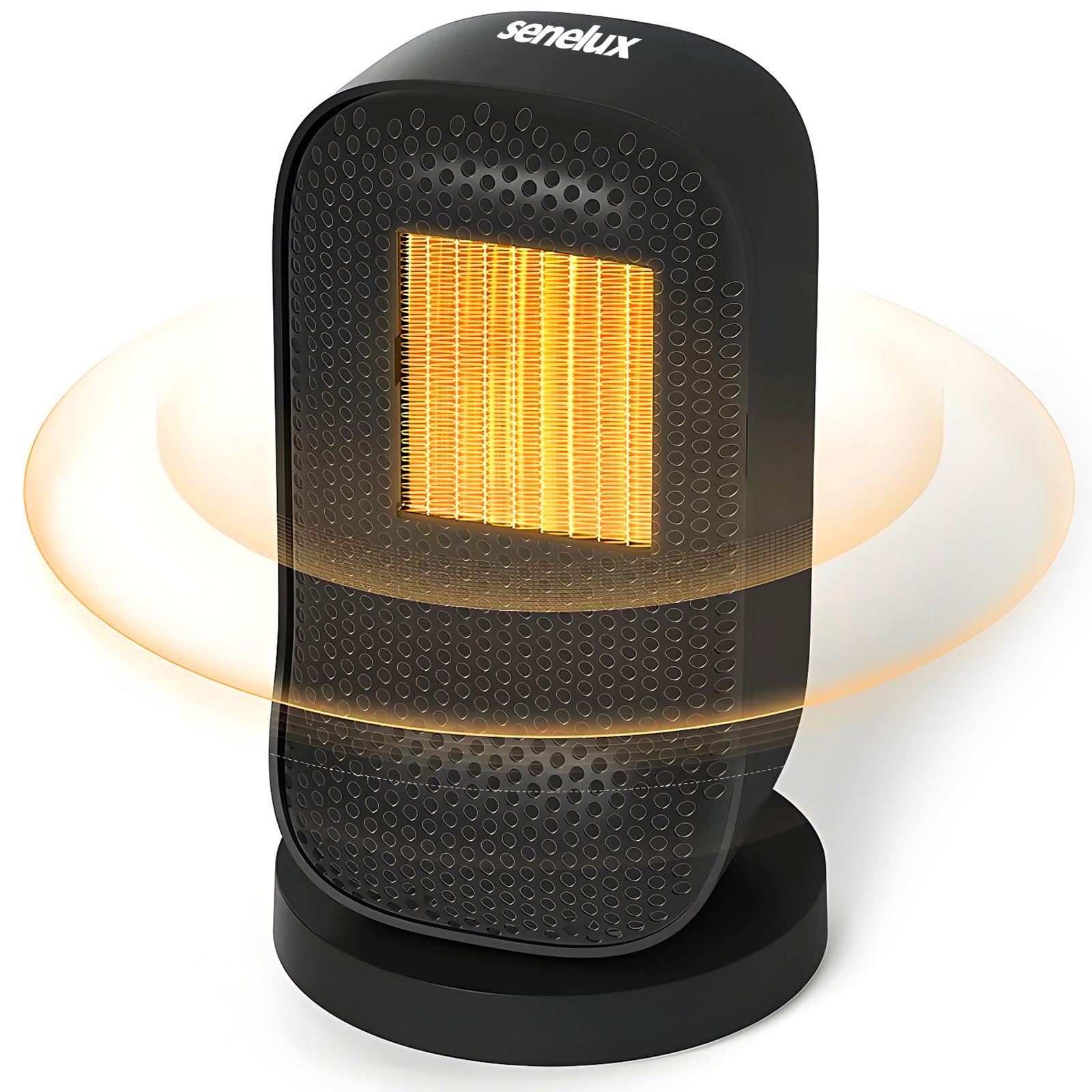 Senelux Space Heater, PTC Portable Electric Desktop Heater 600W