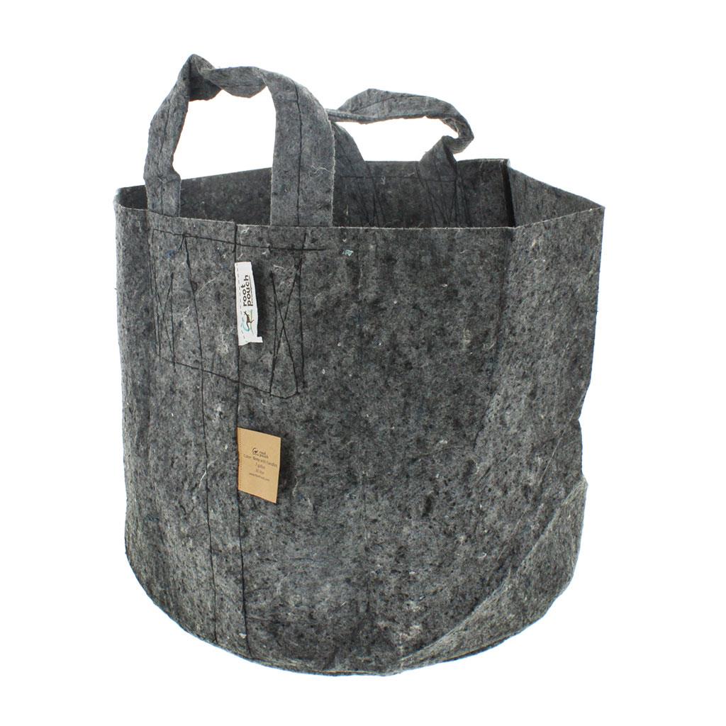 Root Pouch Grey Fabric Pots with Handles