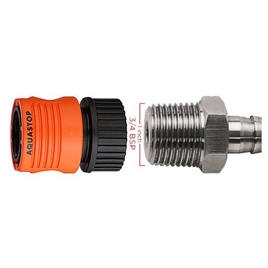 Claber Female Hose End Connector with Shut-Off – Control Water Flow Easily