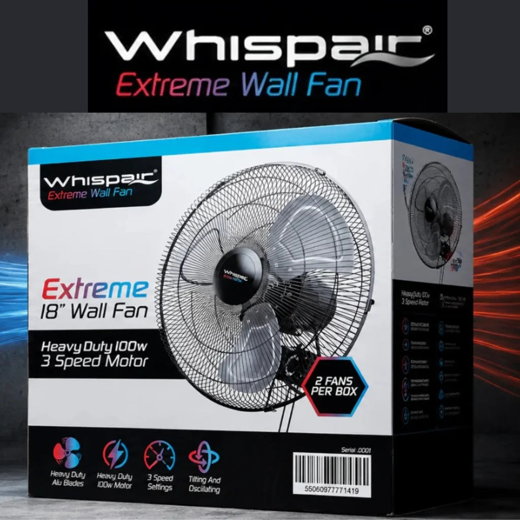 Whisper 18" wall Fan Twin Pack