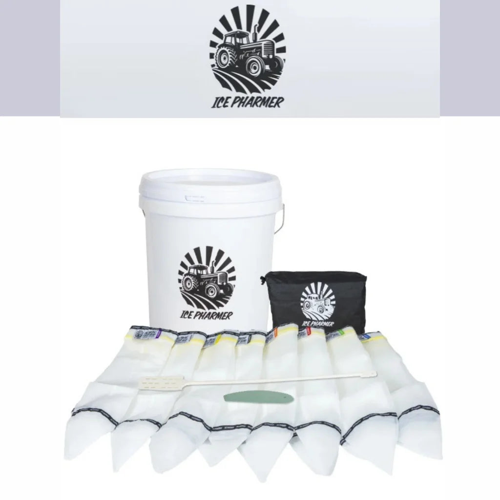 IcePharmer All Mesh Filter Bag Kit With 20L Bucket, Silicon Scraper & Paddle