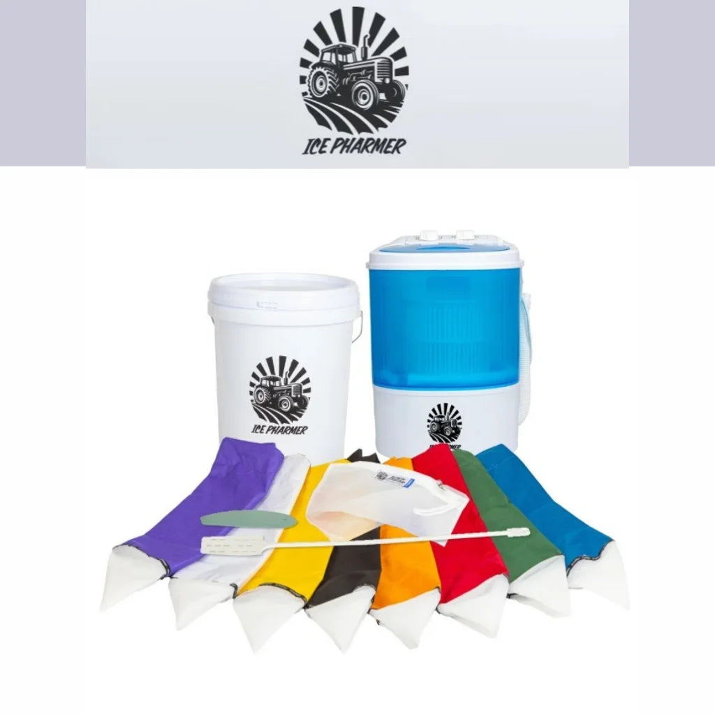 IcePharmer All Fabric Filter Bag Kit With 20L Bucket, Washing Machine, All Mesh Work Bag, Silicon Scraper & Paddle - 8tier 3kg
