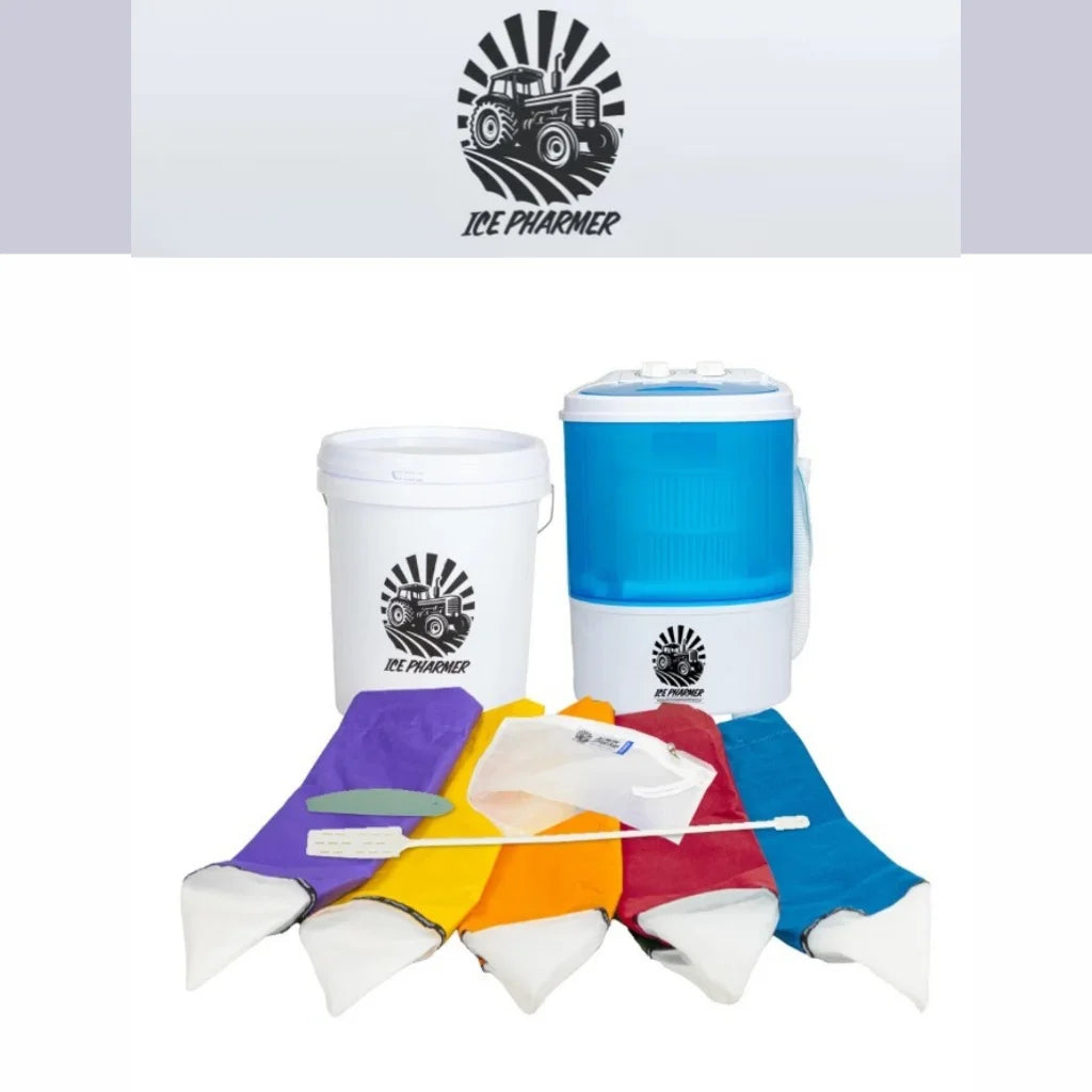 IcePharmer All Fabric Filter Bag Kit With 20L Bucket, Washing Machine, All Mesh Work Bag, Silicon Scraper & Paddle - 5tier 3kg