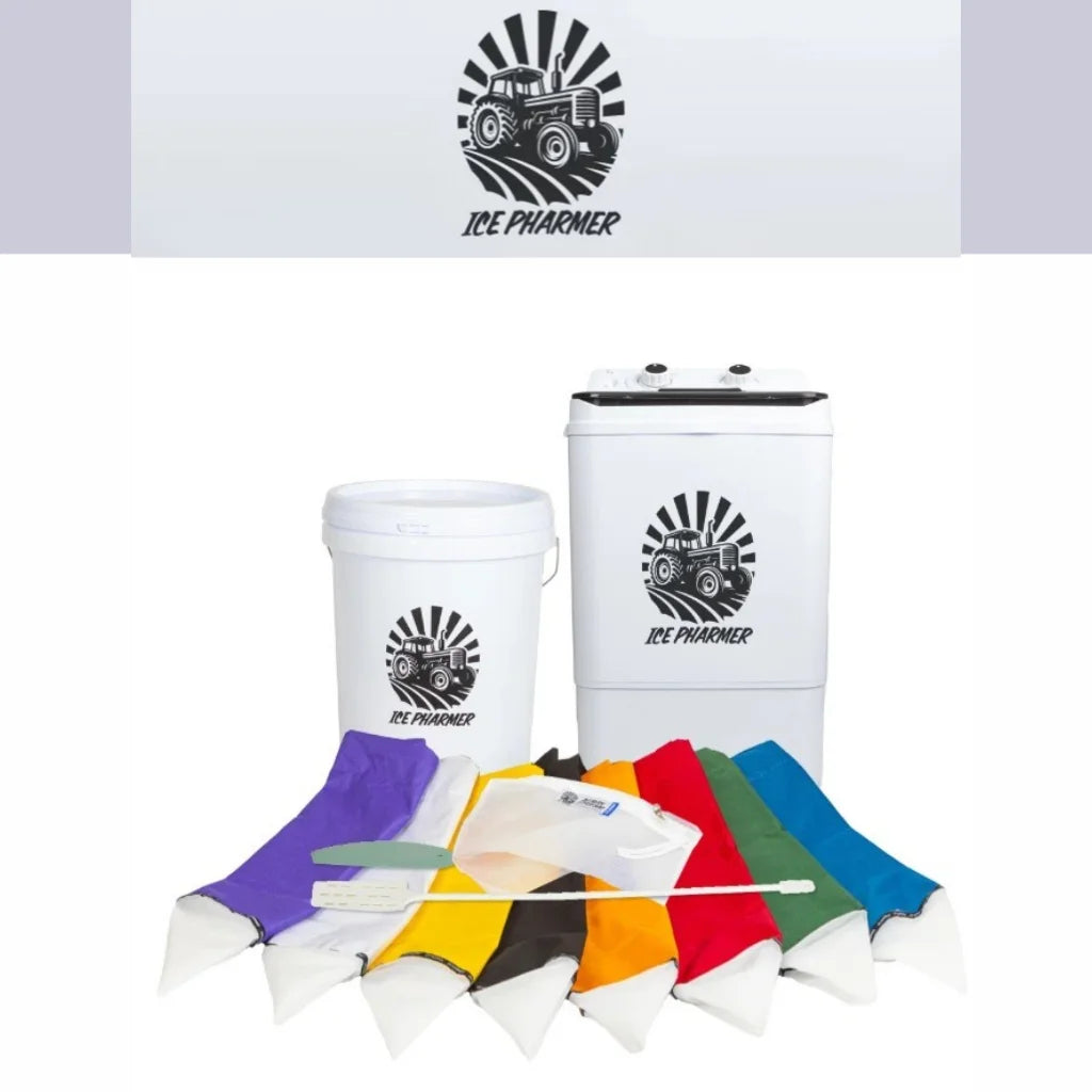 IcePharmer All Fabric Filter Bag Kit With 20L Bucket, Washing Machine, All Mesh Work Bag, Silicon Scraper & Paddle 8 tier 4-7kg