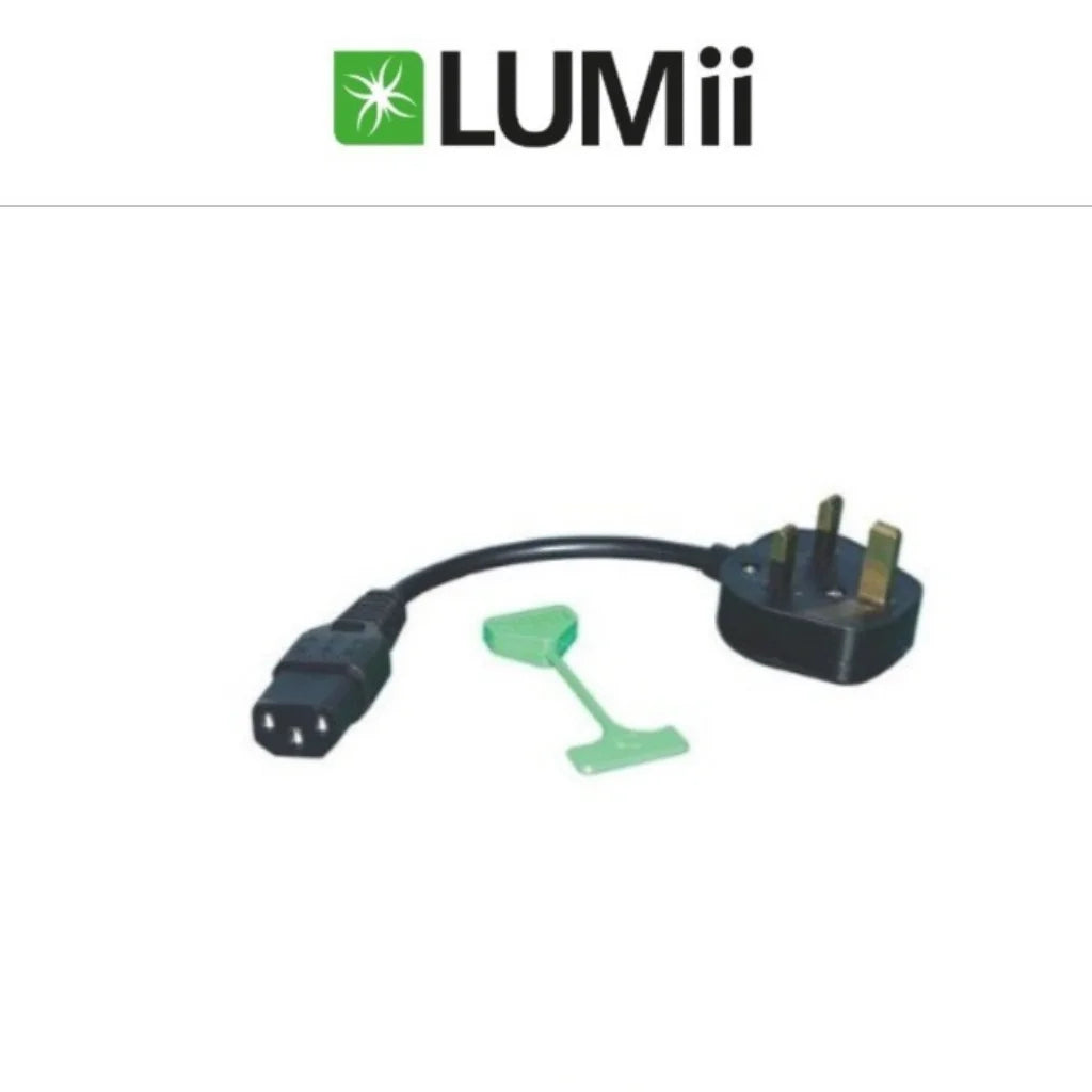 LUMii IEC to UK Mains Plug Converter Lead