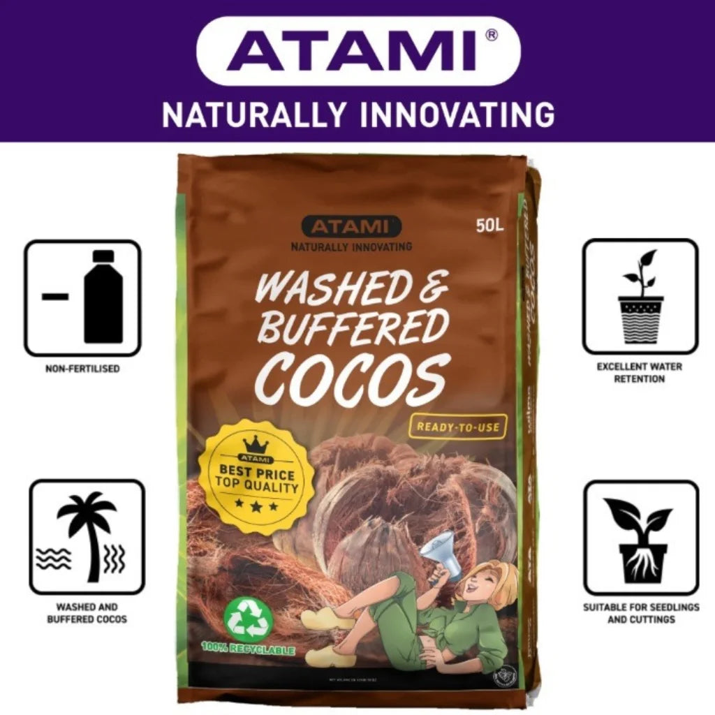 Atami Washed & Buffered Coco 50L