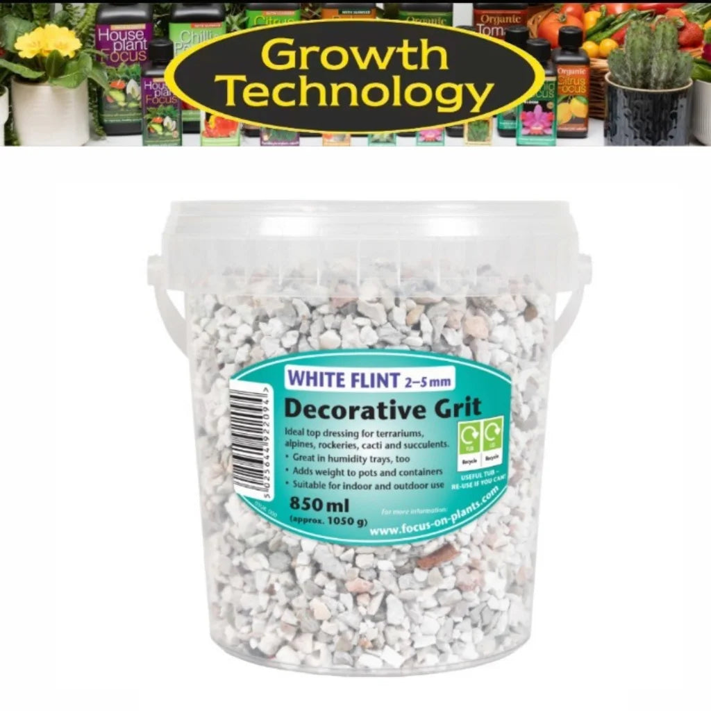 Growth Technology Terrarium Decorative Grit White Flint 850ml
