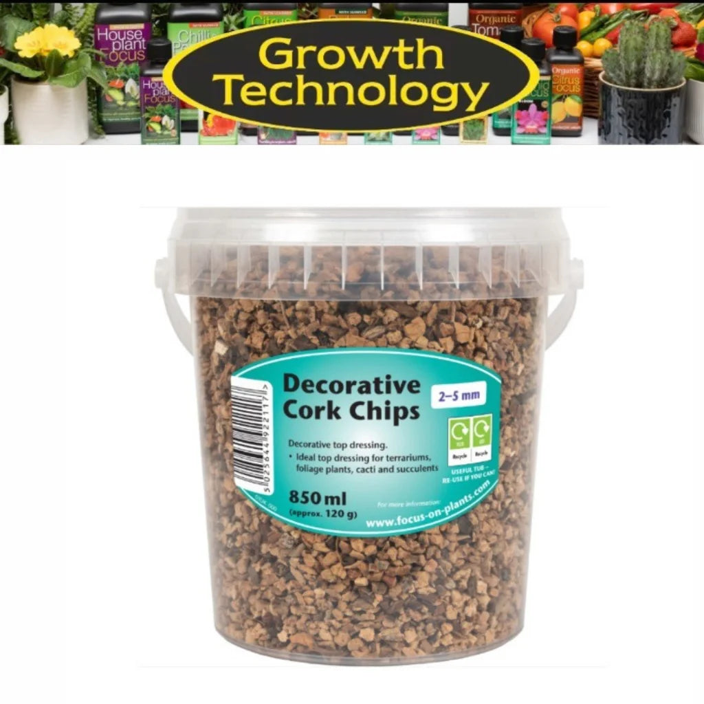 Growth Technology Terrarium Decorative Grit Cork Chips 2-5MM