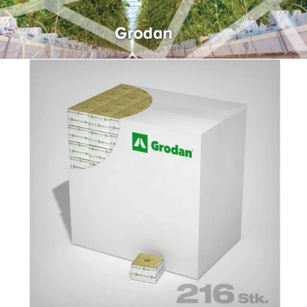 Grodan Delta Blocks - 100mm x 100 x 65 (4") Small Hole FULL BOX