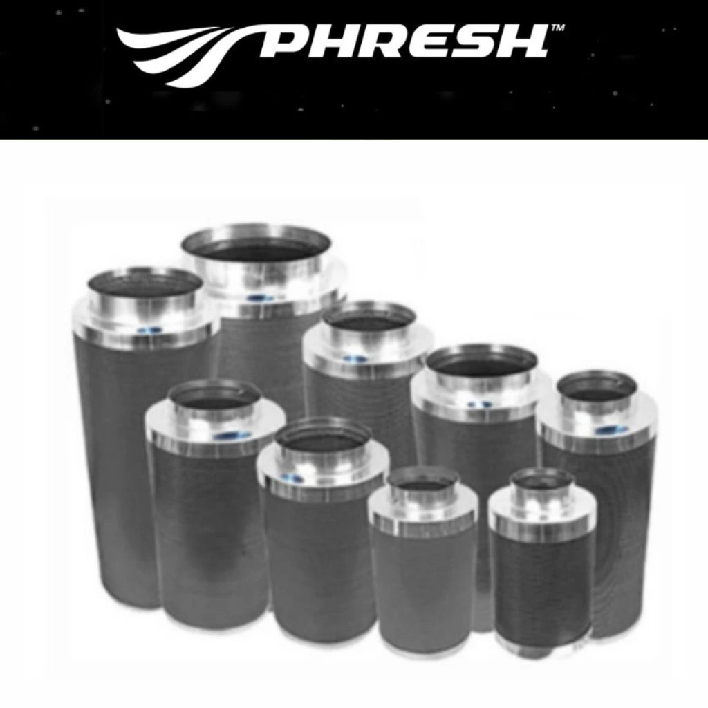 Phresh Carbon Filters – Premium APEX Activated Carbon, Lightweight Hydroponic Grow Room Odour Control &amp; Air Extraction Filters