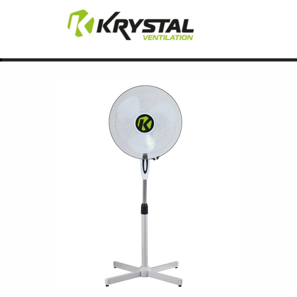 Krystal 16” Oscillating Pedestal Fan (Cross X Base)