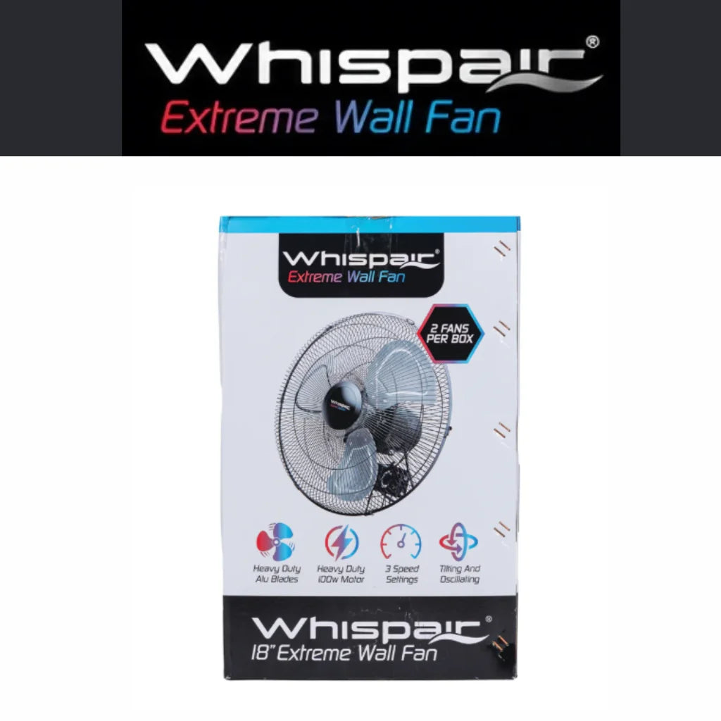Whisper 18" wall Fan Twin Pack