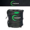 Black trim bag with green accents and 'TRIMBAG' logo on a white background