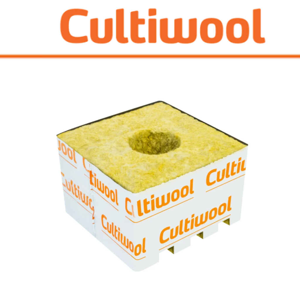 Cultiwool 100mm (4") Cubes - Small Hole (28/35) 100mm x 100mm x 65mm