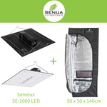 Senua Hydroponic tent 50 x 50 x 140cm with Senelux SE1000W Led