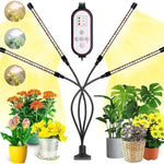 Senelux Grow Light 4 Heads 80 LED JZZYK-04CWR Full Spectrum Plant Growing Lamp for Indoor Plant