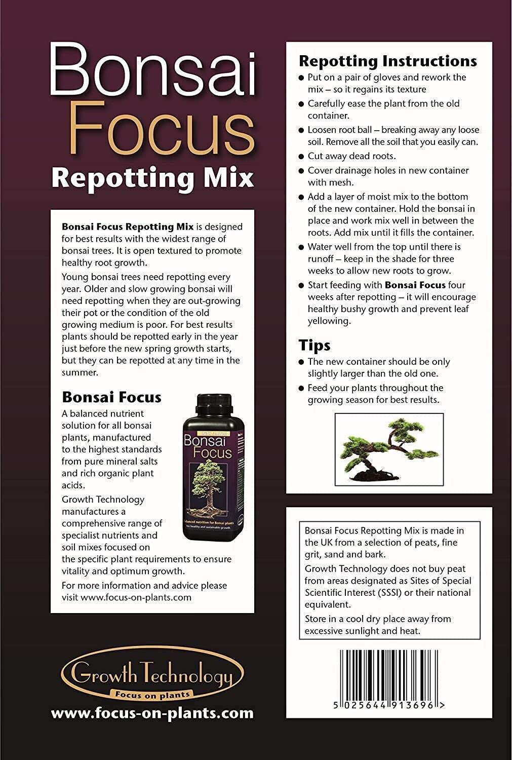 Growth Technology 3L Bonsai Focus Repotting Mix