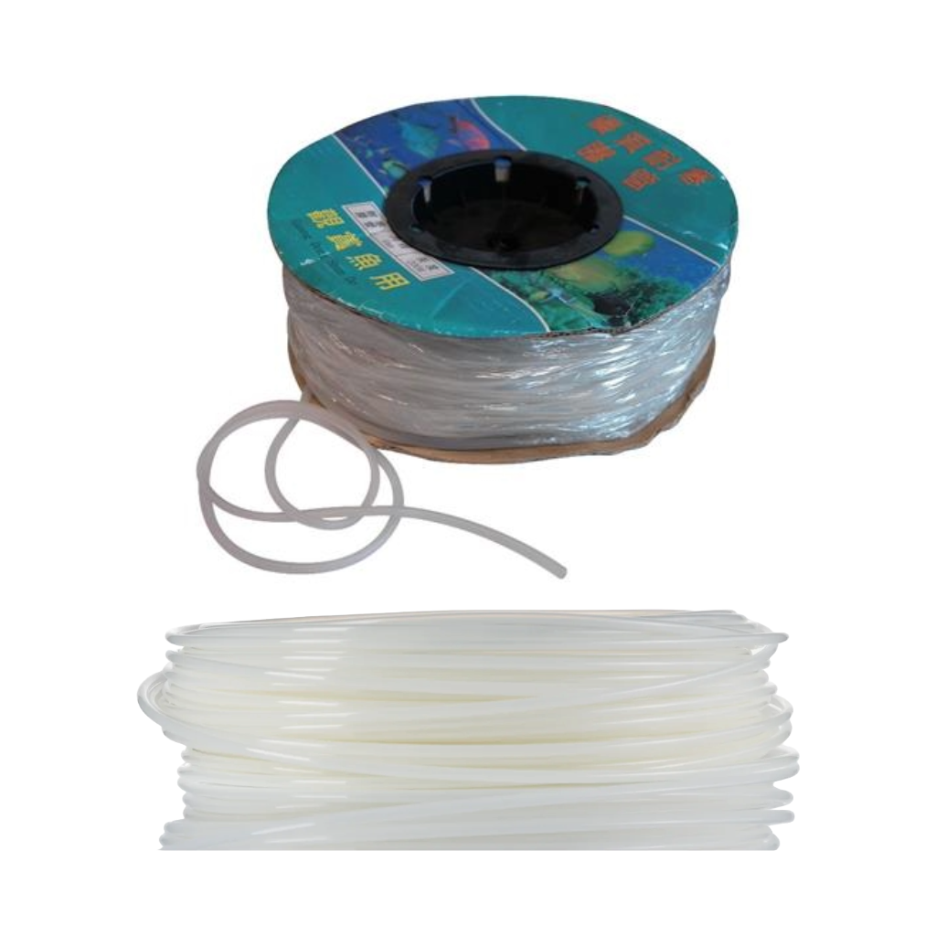 4mm Natural Airline - Flexible, durable silicon airline ideal for connecting air pumps to airstones. Long-lasting quality for reliable aquarium or hydroponic use.