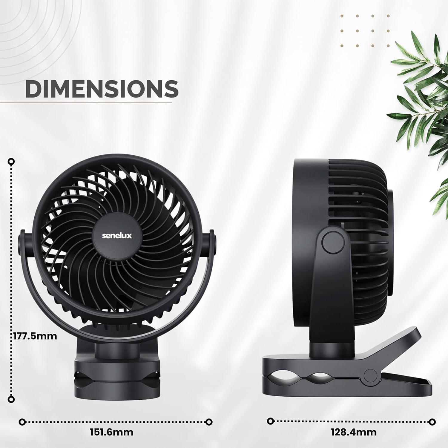 Senelux 5-Inch  Clip-On Fan 4 speed