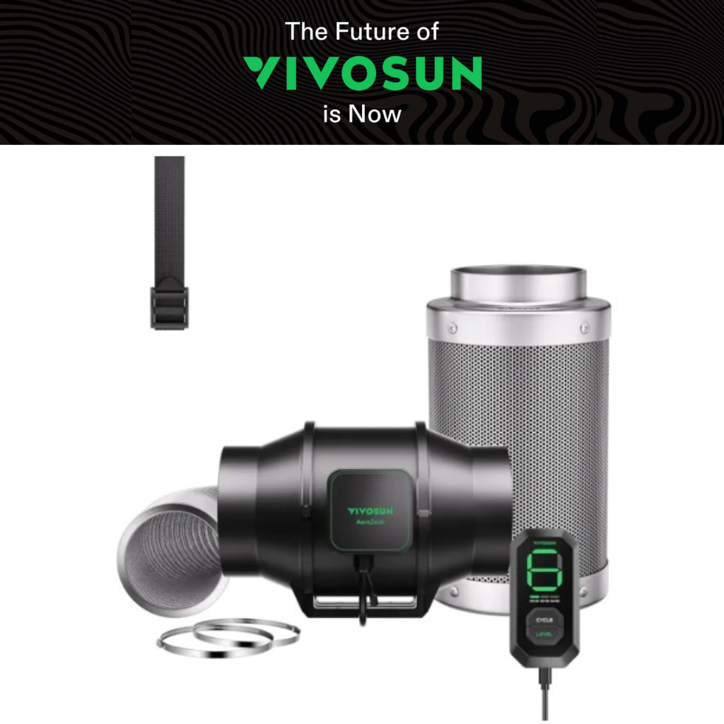 VIVOSUN AeroZesh  Fan, E12 Controller, Ducting & Filter KIT