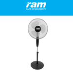 RAM 400mm (16") Solid Base Pedestal Fan - 3 Speed