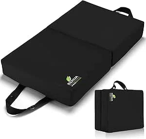 A photo of the Senua Hydroponics Gardening Kneeling Pad which is Extra Thick, Comfortable and Foldable with an all black design