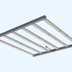 A photo of the Nokotech Simplex 680 from below showing the 6 bar grow light design