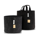Root Pouch Black Fabric Pots with Handles
